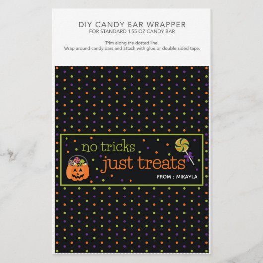 Halloween Party 1.55 oz Snoep Bar Wrapper (Voorkant)