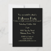 Halloween Party Adult Invitations Kaart (Achterkant)