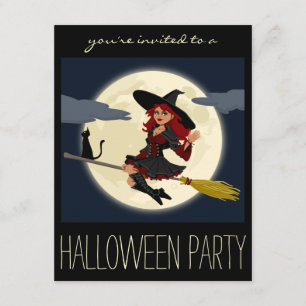 Halloween Party Adult Invitations Kaart