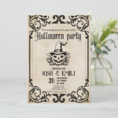  Halloween Party Adult Pompoen Kaart (Staand voorkant)