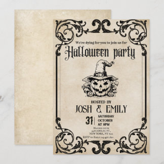 Halloween Party Adult Pompoen Kaart