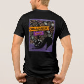 Halloween Party and Black Cat,  Tri-Blend Shirt (Achterkant)