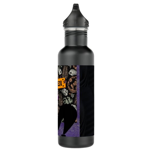 Halloween Party and Black Cat Waterfles (Rechts)