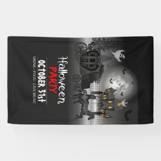 Halloween Party Banner (Horizontaal)