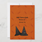 Halloween Party Banner Invitation Sinaasappel Kaart (Achterkant)