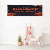 Halloween Party Banner, Pompoenen Vleermuizen Spandoek (Insitu)