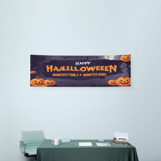  Halloween Party Banner, Pompoenen Vleermuizen Spandoek (Beurs)