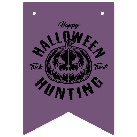Halloween Party Banner - Zwart & Paarse Spooky (Tweede vlag)