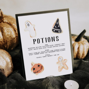 Halloween Party Bar Menu Poster