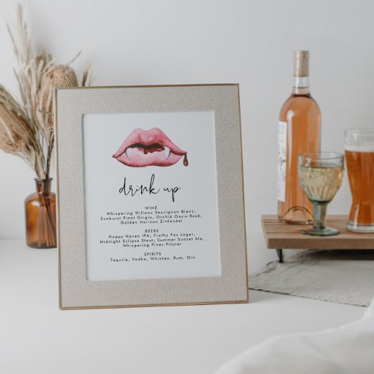 Halloween Party Bar Menu Sign Sjabloon Poster