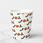 Halloween Party Bat Pumpkin Witch Ghost Papieren Bekers (Achterkant)
