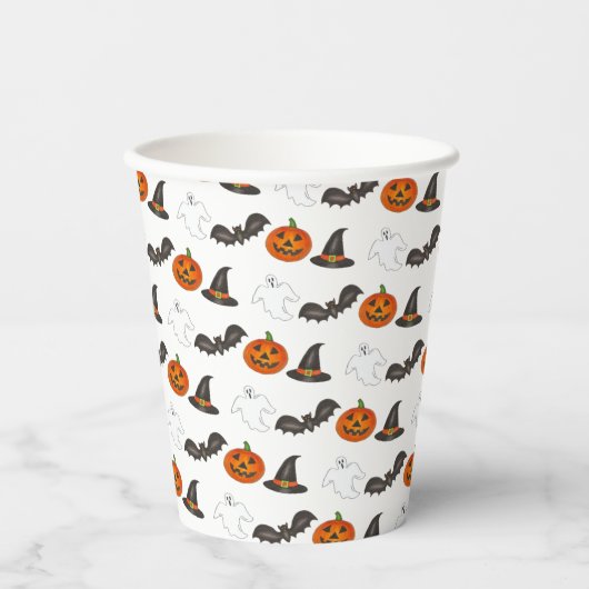 Halloween Party Bat Pumpkin Witch Ghost Papieren Bekers (Voorkant)