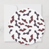 Halloween Party Bats and Ghosts Ronde Uitnodiging (Achterkant)