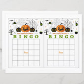 Halloween party bingo, Cute pumpkin bingo (Voorkant / Achterkant)