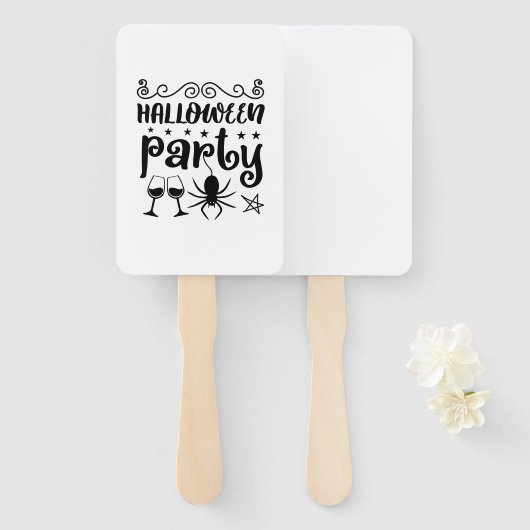 Halloween Party Birthday Handwaaier (Voorkant en achterkant)