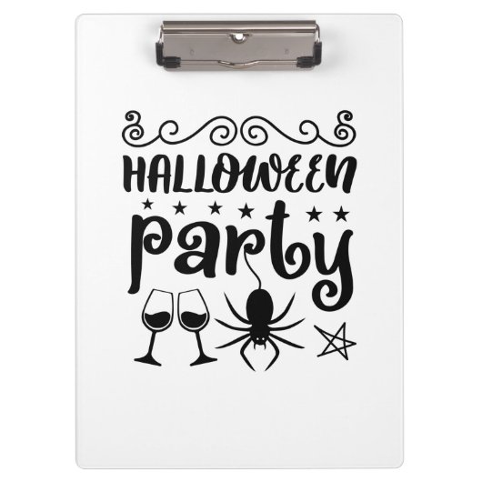 Halloween Party Birthday Klembord (Voorkant)