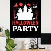 Halloween Party Birthday Poster (Thuiskantoor)