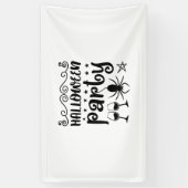 Halloween Party Birthday Spandoek (Verticaal)