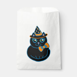 Halloween Party Black Cat Favor Treat Bag Bedankzakje
