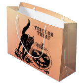 Halloween Party Black Cat Pumpkin Oranje Scary Groot Cadeauzakje (Achterkant Gekanteld)