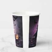 Halloween Party Black Cat Vampire Schattige Papieren Bekers (Links)