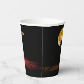 Halloween Party Black Night Volle Maan Eng Papieren Bekers (Rechts)