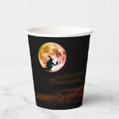 Halloween Party Black Night Volle Maan Eng Papieren Bekers (Voorkant)