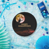 Halloween Party Black Night Volle Maan Eng Papieren Bordje (Feest)
