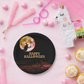Halloween Party Black Night Volle Maan Eng Papieren Bordje (Feest)