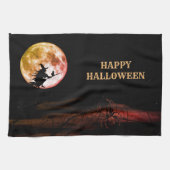 Halloween Party Black Night Volle Maan Eng Theedoek (Horizontaal)