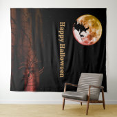 Halloween Party Black Night Volle Maan Eng Wandkleed (In Situ (horizontaal))