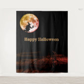 Halloween Party Black Night Volle Maan Eng Wandkleed (Voorkant)