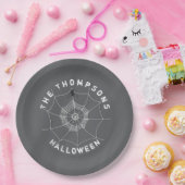 Halloween Party Black Spider Custom Papieren Bordje (Feest)