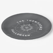 Halloween Party Black Spider Custom Papieren Bordje (Gekanteld)