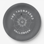 Halloween Party Black Spider Custom Papieren Bordje (Voorkant)