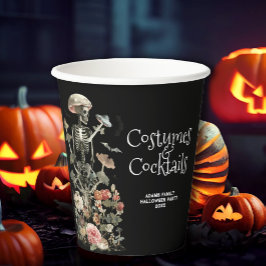 Halloween Party Black Spooky Costume & Cocktails  Papieren Bekers