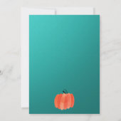 Halloween Party Blauwgroen en Groen Kaart (Achterkant)