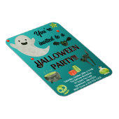 Halloween Party Blauwgroen en Groen Magneet (Rechterzijde)