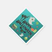 Halloween Party Blauwgroen en Groen Servet (Hoek)