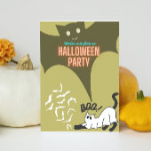 Halloween party boo cat aangepaste uitnodigingen