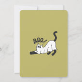 Halloween party boo cat aangepaste uitnodigingen (Achterkant)