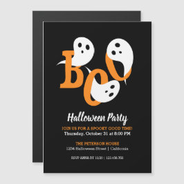 Halloween Party Boo Ghosts Black Invitation Magnet Magnetische Uitnodiging
