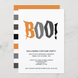 Halloween Party Boo Personalized Spooktacular Kaart