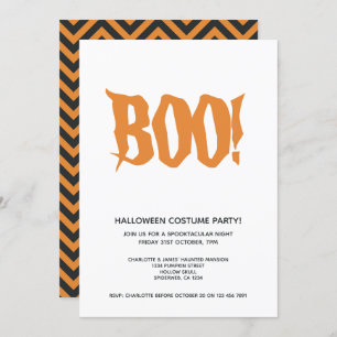 Halloween Party Boo Personalized Spooktacular Kaart
