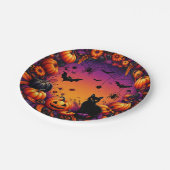 Halloween Party Borden: Spooky en feestelijk ontwe Papieren Bordje (Gekanteld)