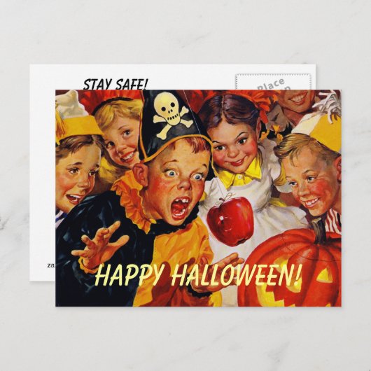  Halloween Party Briefkaart (Voorkant / Achterkant)