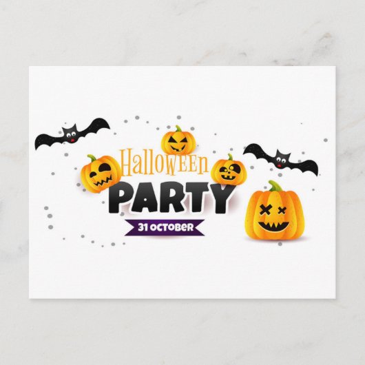 Halloween Party Briefkaart (Voorkant)