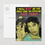 Halloween Party Briefkaart Uitnodigen (Voorkant / Achterkant)