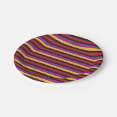 Halloween Party Bright Stripes Papieren Borden Bordje (Gekanteld)