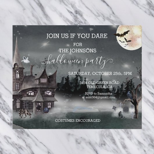 Halloween Party Budget Haunted house Waterverf